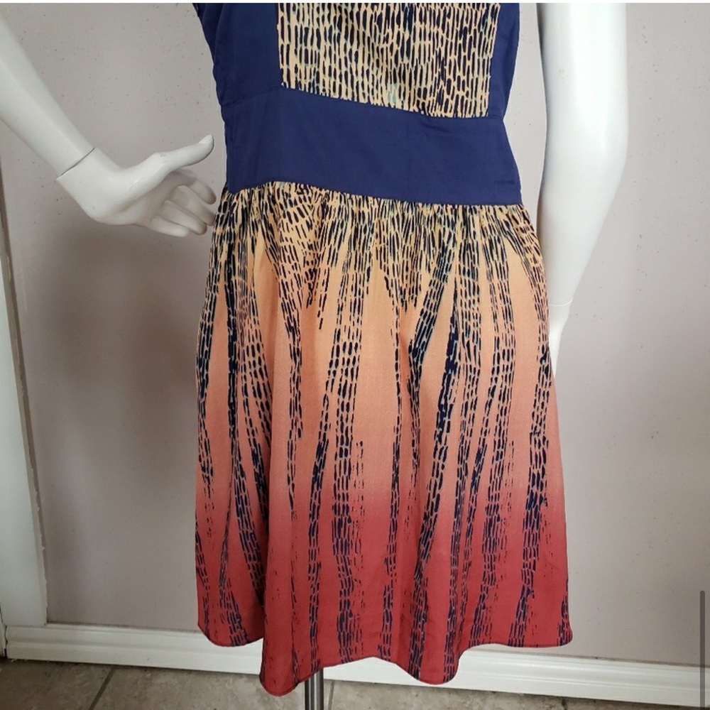 Urban Outfitters Ecotè Boho Ombré Spaghetti Strap Multicolored Mini Dress - Picture 8 of 16